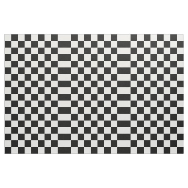 Tecido geométrico preto e branco Checkered (Jarda)