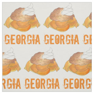 Tecido Georgia GA Fruta Peach Cobbler Southern Dessert