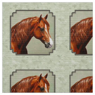 Tecido Gestnut Morgan Horse Sage Verde