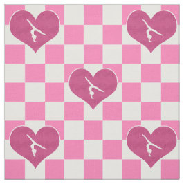 Tecido Ginástica Checkered cor-de-rosa bonito