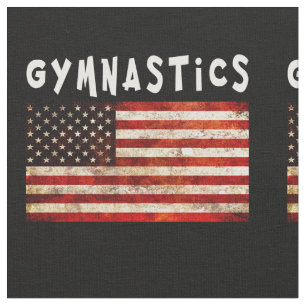Tecido Ginástica Grunge Americana Bandeira EUA