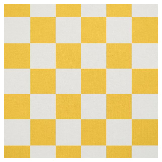 Tecido Gingham branco amarelo colorido clássico (Modelo)