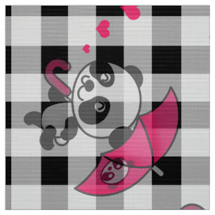 Tecido Gingham Branco Negro