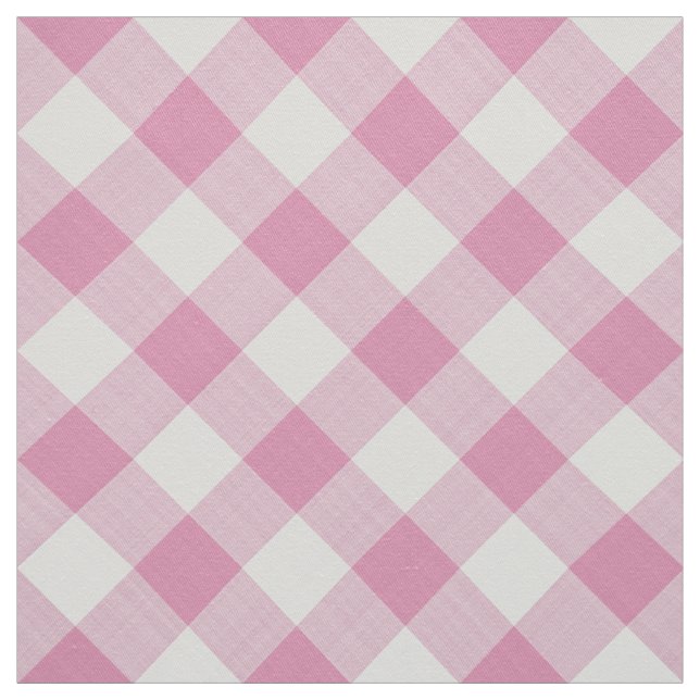 Tecido Gingham Cor-de-Rosa Grande Verifica Geométrico (Modelo)