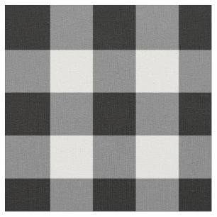 Tecido Gingham Preto E Branco
