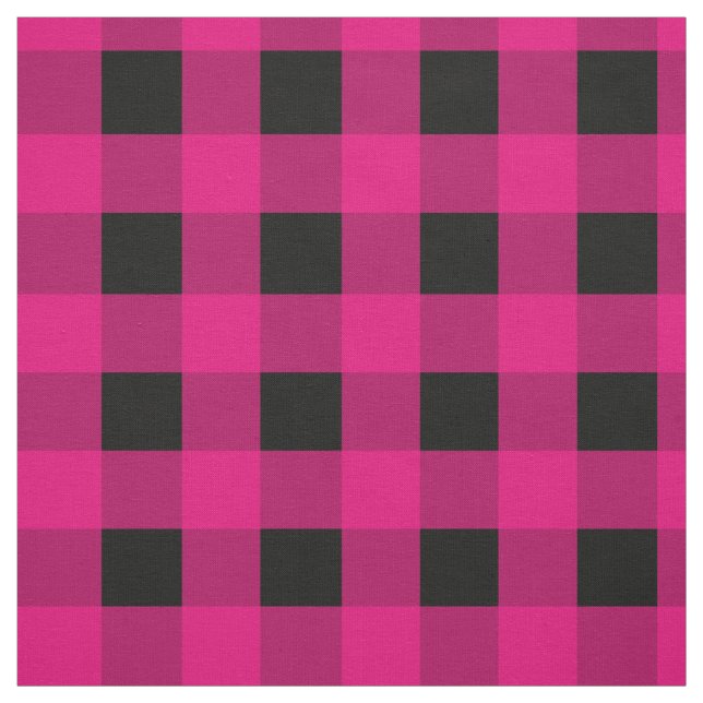 Tecido Gingham Preto Rosa (Modelo)