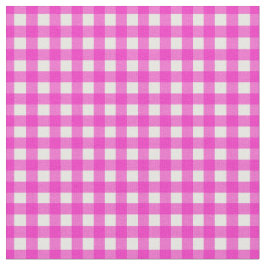 Tecido Gingham Verificado a Quente, Rosa, para Lulas Domé