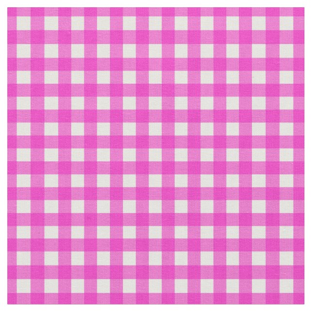 Tecido Gingham Verificado a Quente, Rosa, para Lulas Domé (Detalhe)