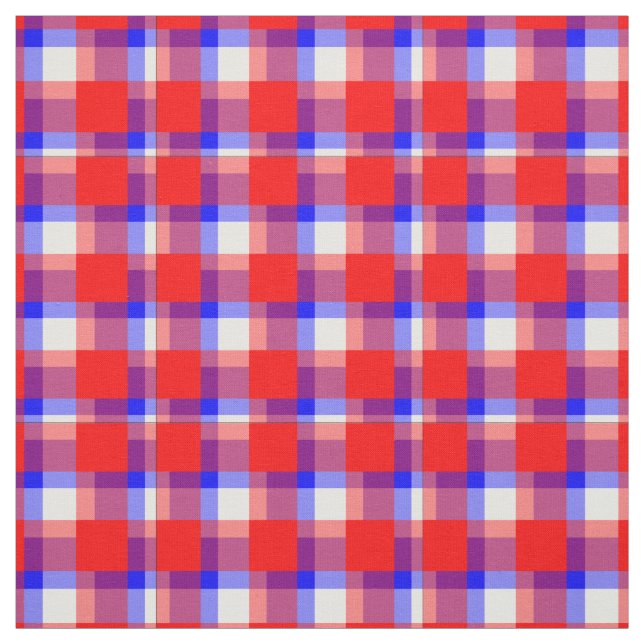 Tecido Gingham Vermelho e Azul (Modelo)