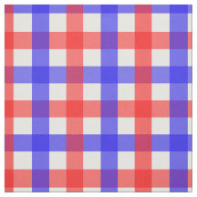 Gingham Vermelho E Azul