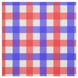 Tecido Gingham Vermelho E Azul