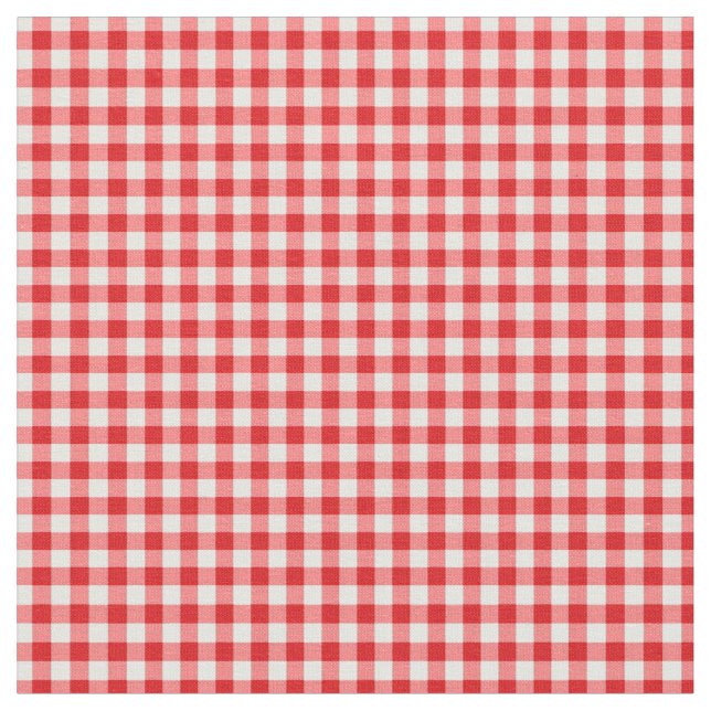 Tecido Gingham vermelho e branco (Detalhe)