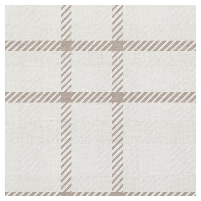 Tecido Gingham xadrez neutro café latte listras  (Detalhe)