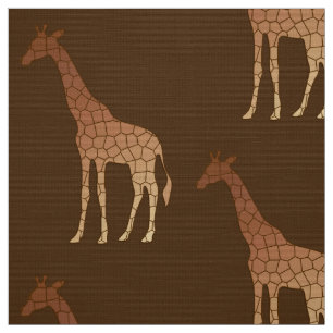 Tecido Girafa, cobre e Brown geométricos modernos
