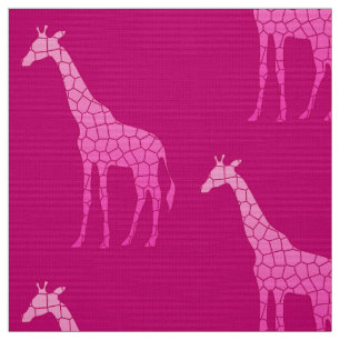 Tecido Girafa, fúcsia e luz geométricos modernos - rosa