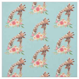 Tecido Girafa Gira-Cama Cura-Cama Mãe e Bebê