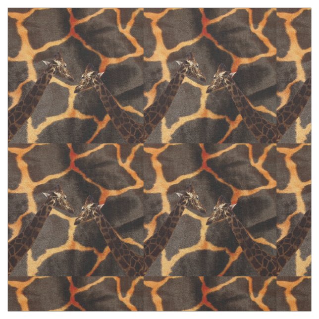 Tecido "Girafas exóticas: em uma Canvas patenteada da gir (Modelo)