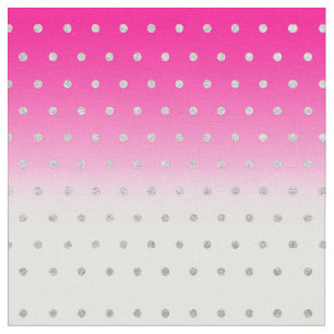 Tecido Girly Modern Glitter Bolinhas Neon Pink Ombre
