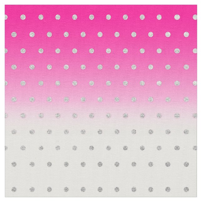 Tecido Girly Modern Glitter Bolinhas Neon Pink Ombre (Detalhe)