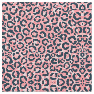 Tecido Giry Artsy Pink Blue Leopard Impressão Animal