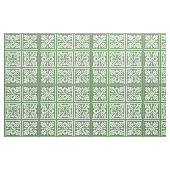 Tecido Glade Green Acorn e Leaf Azulejo (Fat Quarter)