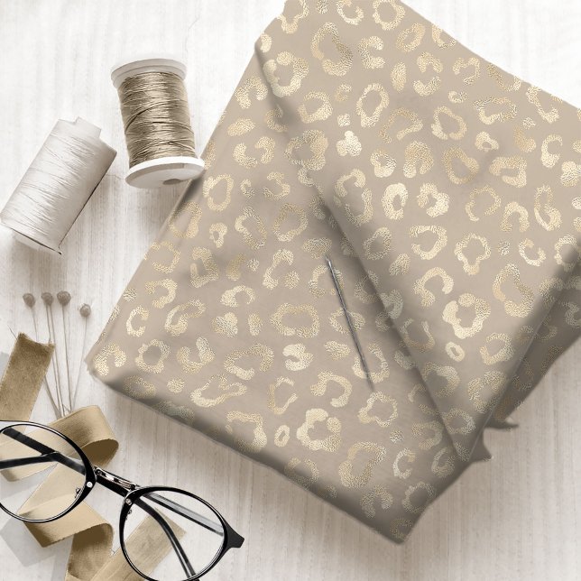 Tecido Glam Leopard Spot Pattern Safari Dourado ID1154 (Criador carregado)
