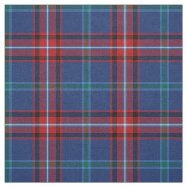 Tecido Glenn Tartan Pattern Blue Irish Xadrez (Modelo)