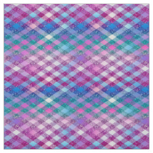 Tecido Glitter Argyle cor-de-rosa azul Roxo