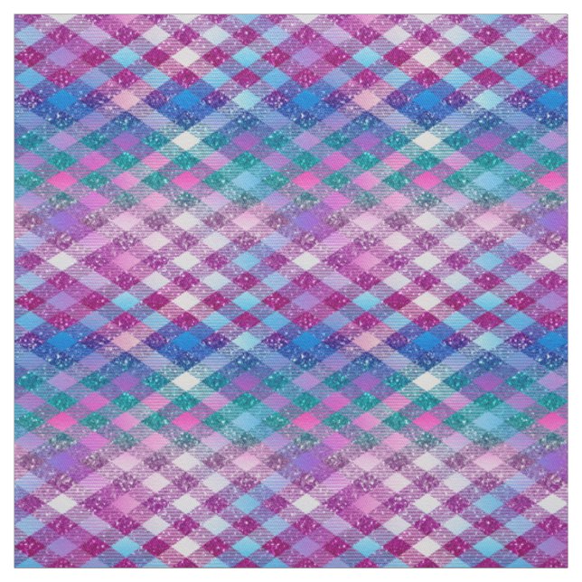 Tecido Glitter Argyle cor-de-rosa azul Roxo (Modelo)