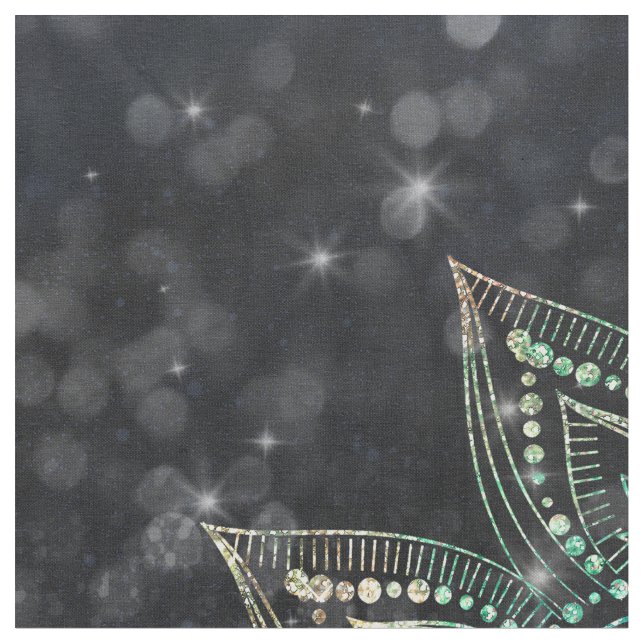 Tecido Glitter de Mandala Mágico dispara Design (Detalhe)