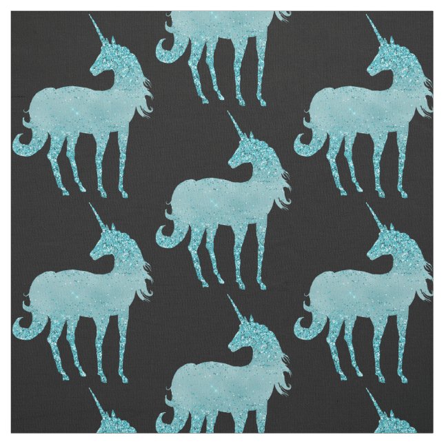 Tecido Glitzy Sparkle Aqua Unicorn (Modelo)