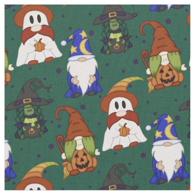 Tecido Gnome-o-Ween (Pequeno) (Detalhe)