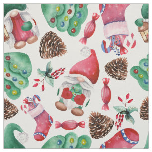 Tecido Gnomos de Natal Adoráveis