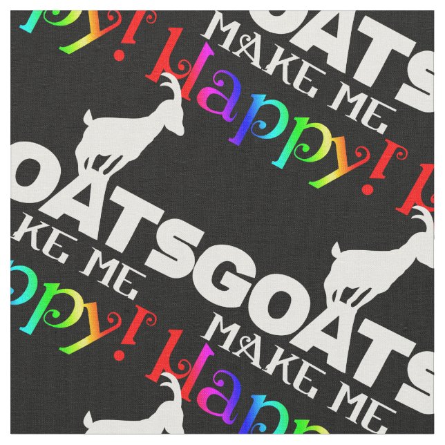 Tecido Goats me fazem feliz (Detalhe)