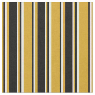 Tecido Goldenrod, Black e White Stripes