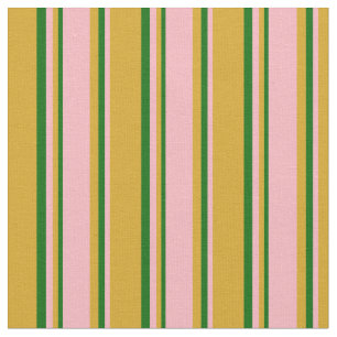 Tecido Goldenrod, Rosa claro e verde escuro