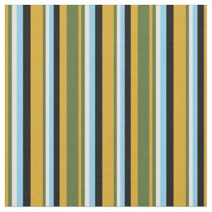 Tecido Goldenrod, verde, ciano claro, azul-céu e preto