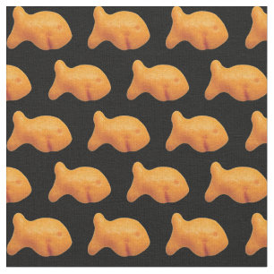 Tecido Goldfish, fundo preto