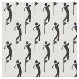 Tecido Golfer com palavras de golfe motivacionais