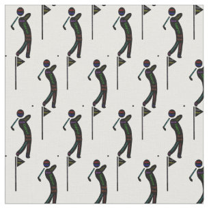 Tecido Golfer com palavras de golfe motivacionais