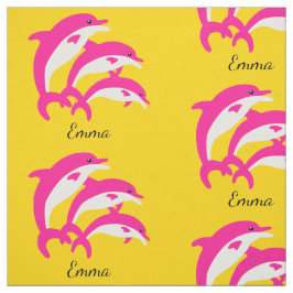 Tecido Golfinhos Rosa Dançantes