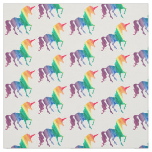 Tecido Gordo Rainbow Watercolor Silhouette