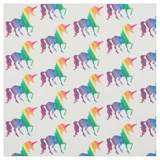 Tecido Gordo Rainbow Watercolor Silhouette (Modelo)