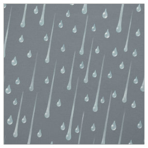 Tecido Gotas de Chuva Caindo Fofo Dia Chuvoso Cinza Escur