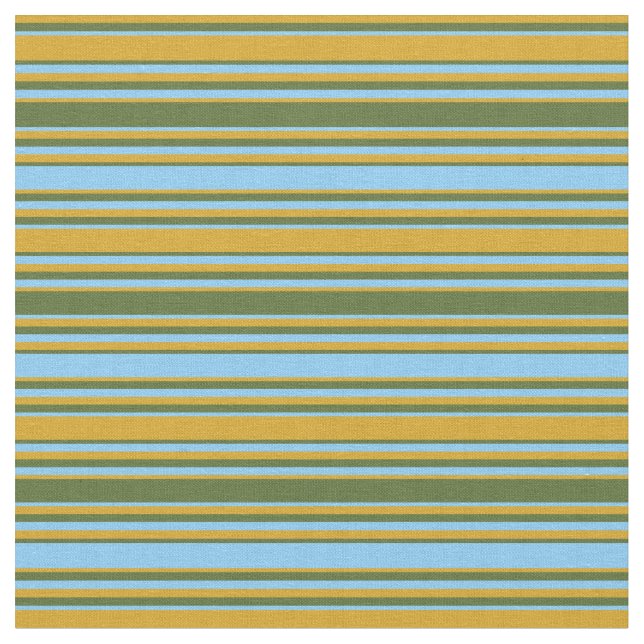 Tecido Gourenço, Verde Azul Escuro e Céu Azul (Detalhe)