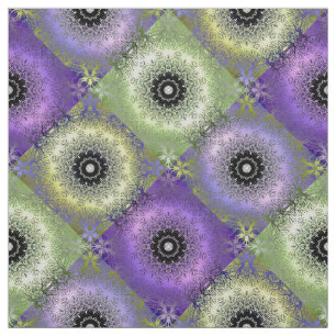 Tecido Gradiente abstrato verde roxo sem costura violeta