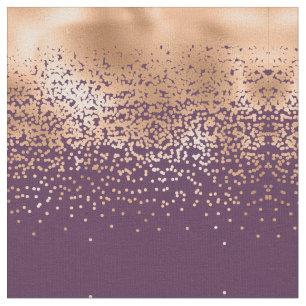 Tecido Gradiente Dourado de Bolinhas Roxo Moderno e Glamo