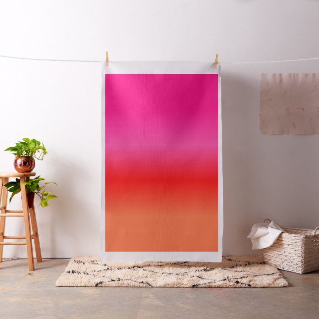 Tecido Gradiente rosa, vermelho e laranja (In Situ)