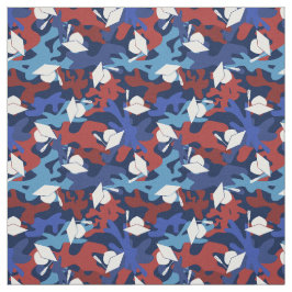 Tecido Graduação de padrão do Camo Azul Branco Vermelho