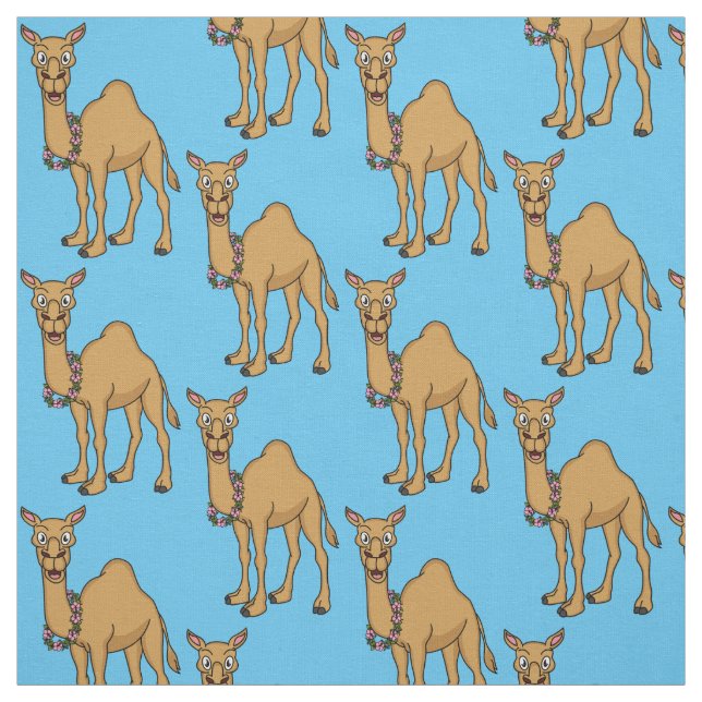 Tecido Gráfico de desenhos do camelo feliz (Modelo)